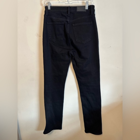 Pistola Teagan High Waist Slit Hem Straight Leg Jeans In Black Size 28 - Picture 6 of 6